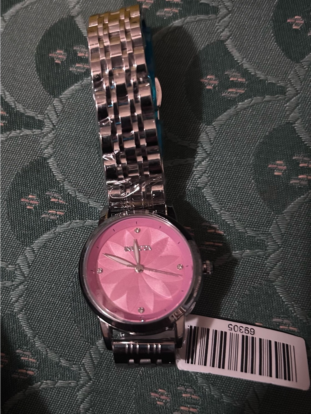 Women’s Invicta Silver Bracelet Watch with Pink Dial, new with tags and box
